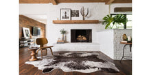 Loloi II GC-03 Grand Canyon Collection Faux Cowhide Area Rug, 6'-2" X 8', Ivory/Charcoal