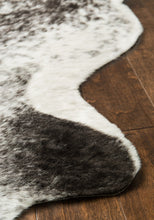Loloi II GC-03 Grand Canyon Collection Faux Cowhide Area Rug, 6'-2" X 8', Ivory/Charcoal