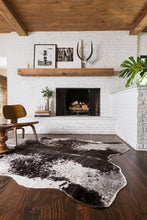 Loloi II GC-03 Grand Canyon Collection Faux Cowhide Area Rug, 6'-2" X 8', Ivory/Charcoal