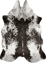 Loloi II GC-03 Grand Canyon Collection Faux Cowhide Area Rug, 6'-2" X 8', Ivory/Charcoal