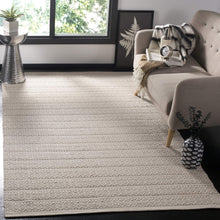 Safavieh Montauk Collection MTK341A Handmade Flatweave Ivory and Grey Cotton Area Rug
