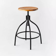 Industrial Adjustable Metal Base Counter Height Stool Brown - Threshold™ designed with Studio McGee