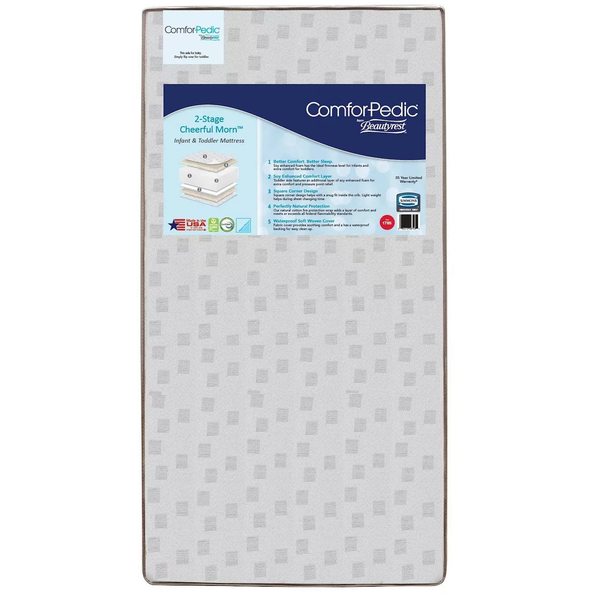 Simmons Kids Comforpedic from Beautyrest Dual Sided Crib Toddler Mattress