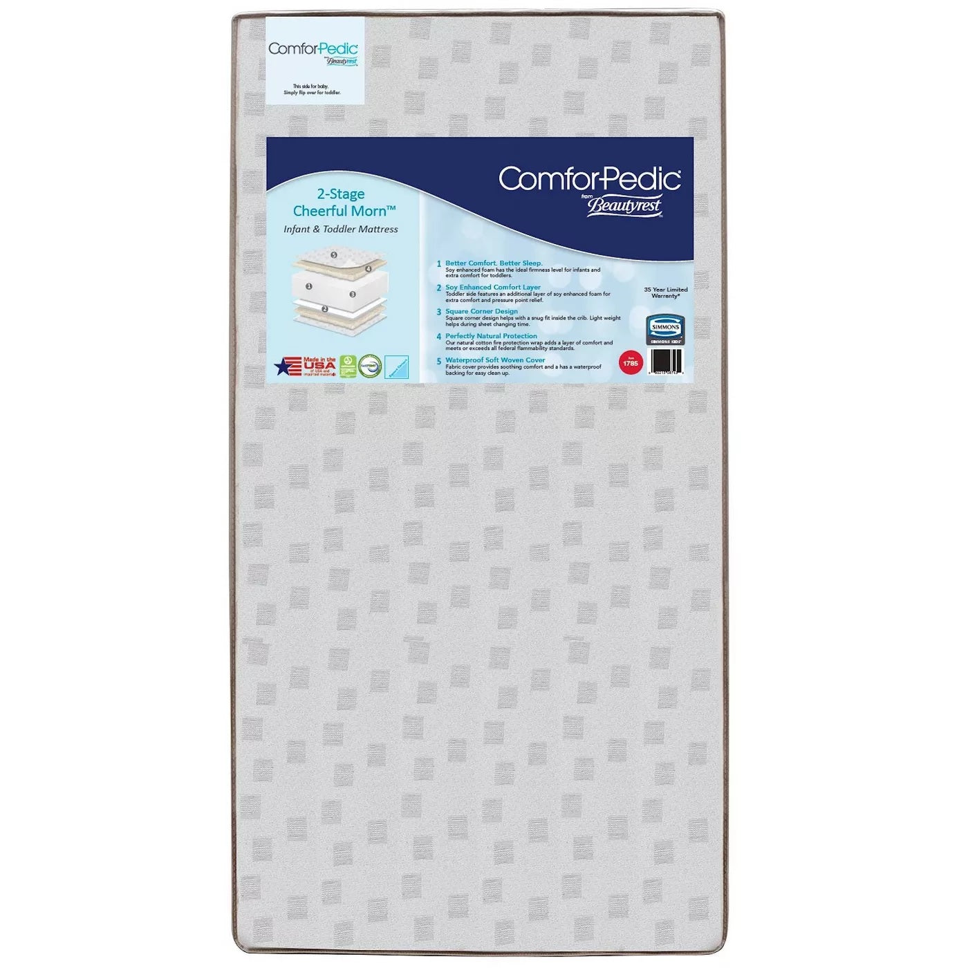 Simmons Kids Comforpedic from Beautyrest Dual Sided Crib/Toddler