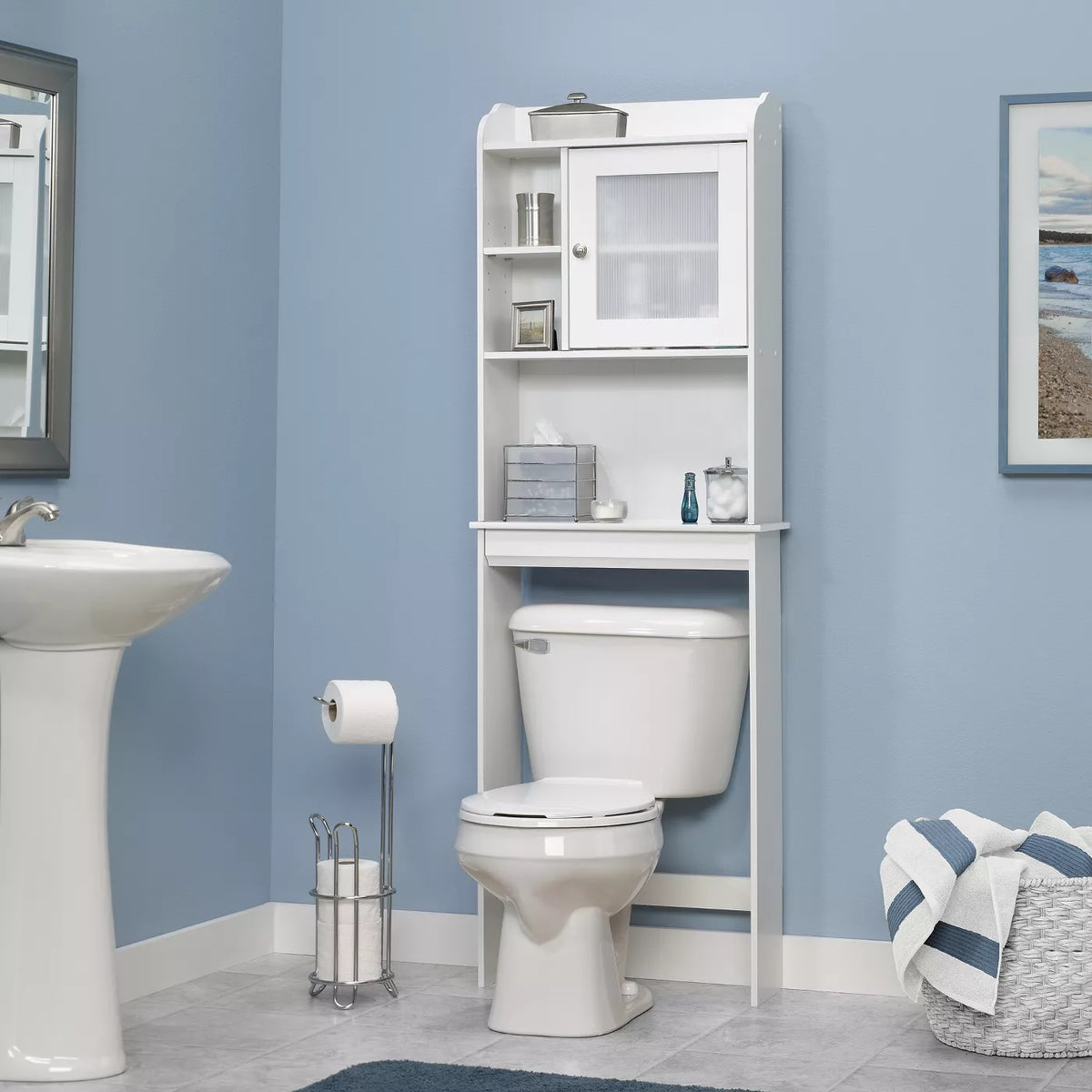 Over The Toilet Etagere White Sauder Independent Pieces