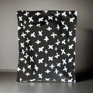 Designer Poly Mailers – Black & White Abstract Pattern – 10x13 Inches, Self-Sealing, Waterproof, Tear-Resistant Shipping Bags for Small Business & E-Commerce (Pack of 50)