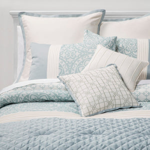 King 8pc Brighton Comforter Set Teal - Sunham Home Fashions, Blue