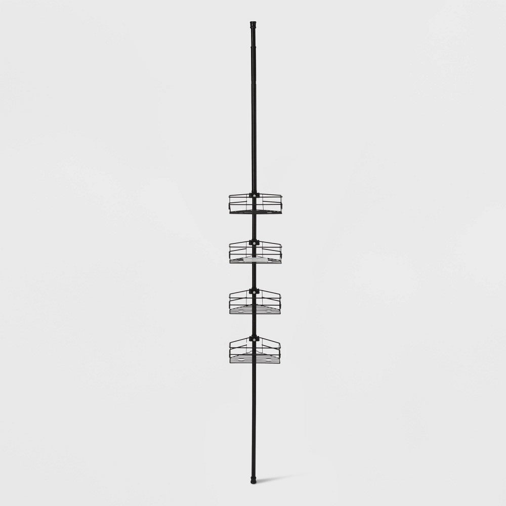 Steel Corner Tension Pole Caddy  - Made by Design™