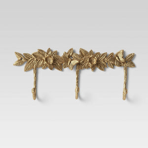Floral Wall Hook Light Gold - Opalhouse