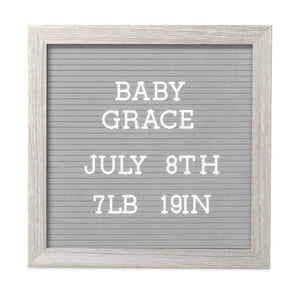 Pearhead Felt Letter Board Set in Light Grey/Grey