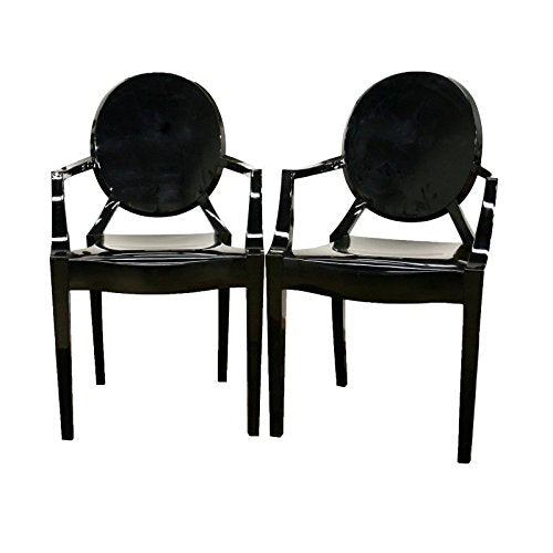 Baxton Studio Dymas Ghost Dining Chair - Set of 2