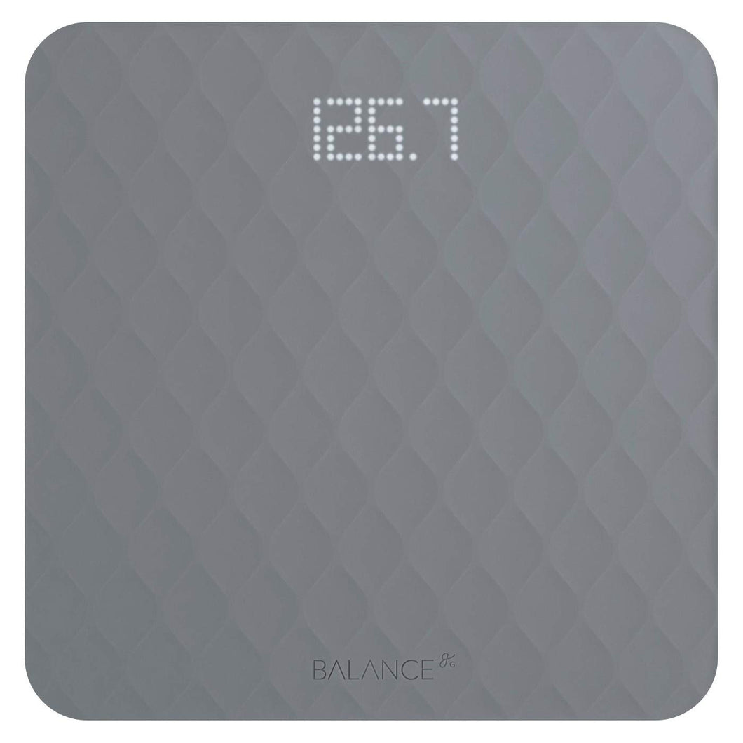 Greater Goods Designer Bathroom Scale with Textured Silicone Cover - Gray