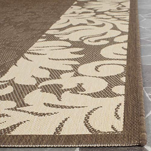 Safavieh Courtyard Collection CY2727-3908 Black and Sand Indoor/ Outdoor Square Area Rug