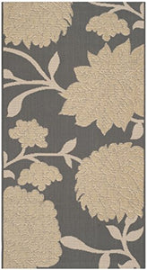 Safavieh Courtyard Collection CY7321-246A21 Anthracite and Beige Indoor/ Outdoor Runner