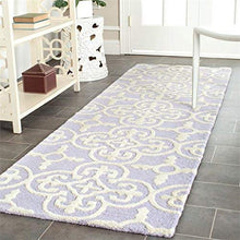Safavieh Cambridge Collection CAM133A Handcrafted Moroccan Geometric Light Blue and Ivory Premium Wool Area Rug
