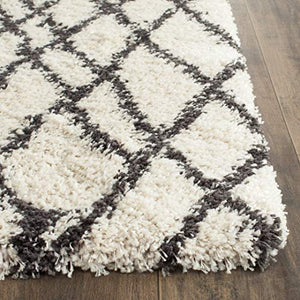 Safavieh Belize Shag Collection SGB482D Taupe and Grey Runner