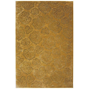 Safavieh Martha Stewart Collection MSR3260D Geranium Leaf Premium Wool and Viscose Toffee Area Rug