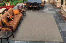 Couristan Recife Saddle Stitch Indoor/Outdoor Area Rug Champagne/Taupe, 5'10" x 9'2"