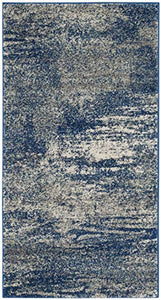 Safavieh Evoke Collection EVK272A Distressed Modern Abstract Navy and Ivory Area Rug