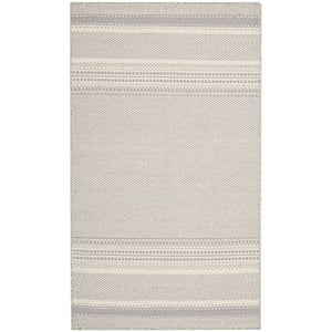 Safavieh Kilim Collection KLM419A Hand Woven Light Blue and Ivory Premium Wool Area Rug