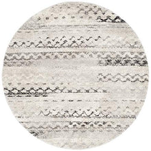 Safavieh Retro Collection RET2136-1180 Modern Abstract Cream and Grey Round Area Rug