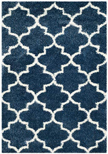 Safavieh Montreal Shag Collection SGM832A Blue and Ivory Runner