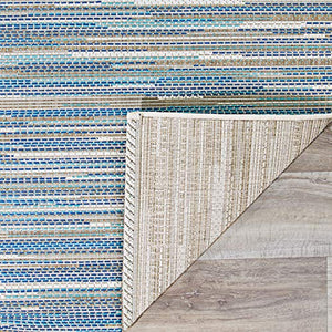 Monaco Alassio Rug In Sand-Azure-Turquoise