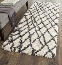 Safavieh Belize Shag Collection SGB482D Taupe and Grey Runner