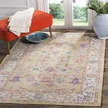 Safavieh WDS313T-3 Windsor Collection Abstract Area Rug, Light Grey/Ivory, 3' x 5'