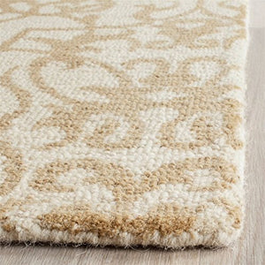 Safavieh Restoration Vintage Collection RVT101A Handmade Ivory and Blue Wool Area Rug