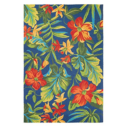 Couristan Covington Tropical Orchid Rug Tropical Orchid/Azure/Forest Green/RED/3'6