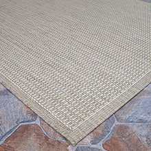 Couristan Recife Saddle Stitch Indoor/Outdoor Area Rug Champagne/Taupe, 5'10" x 9'2"