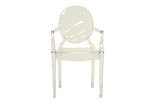 Baxton Studio Set of 2 Vico Acrylic Arm Chairs, Clear