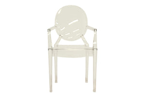 Baxton Studio Set of 2 Vico Acrylic Arm Chairs, Clear
