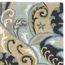 Safavieh Wyndham Collection WYD374A Handmade Blue and Multi Wool Area Rug