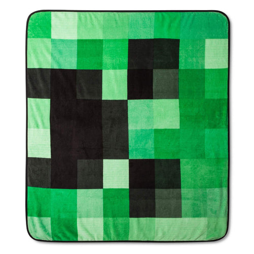 Jay Franco Minecraft Mojang Creeper Graphic Super Plush Fleece Blanket Throw