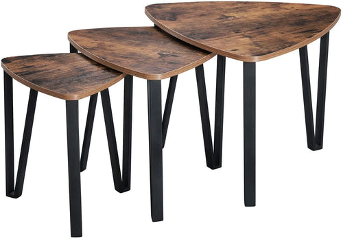 Industrial Nesting Coffee Table, Set of 3 End Tables