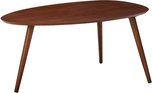 Elam Wood Coffee Table, Walnut, 39.29 x 23.62 x 17.91 inches