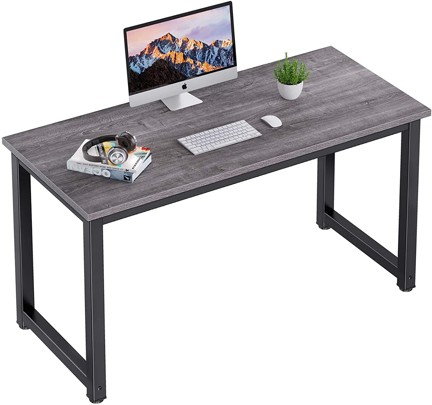47 inch Spacious Computer Table or Computer Desk Grey Independent Pieces