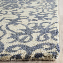 Safavieh Restoration Vintage Collection RVT101A Handmade Ivory and Blue Wool Area Rug