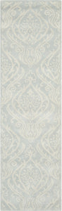 Safavieh Bella Collection BEL445A Handmade Silver and Ivory Premium Wool Area Rug