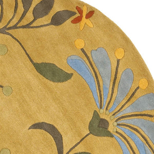 Safavieh Soho Collection SOH826A Handmade Gold New Zealand Wool Round Area Rug
