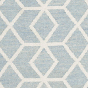 Safavieh Dhurries Collection DHU560A Hand Woven Blue and Ivory Wool Square Area Rug
