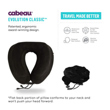 Cabeau Evolution Classic Memory Foam Travel Neck Pillow - The Best Travel Pillow with 360 Head, Neck and Chin Support