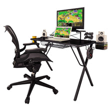 Atlantic Desk Pro Curved-Front-10 Game, Controller, Headphone & Speaker Storage, 41"x23.5" Curved Front Desktop, Enhanced Larger Design, Black