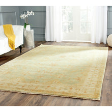 Safavieh Oushak Collection OSH141A Hand-Knotted Soft Green and Ivory Wool Area Rug