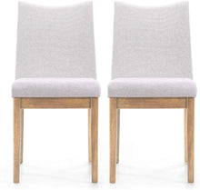 Christopher Knight Home Ignativs Fabric Dining Chair (Set of 2), Light Beige and Oak