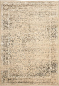 Vintage Collection VTG113-660 Transitional Oriental Warm Beige Distressed Silky Viscose Area Rug (5'3" x 7'6"), Home Decor Area Rugs Runner for Living Room Dining Room Bedroom