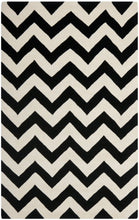 Safavieh Chatham Collection CHT715A Handmade Ivory and Black Premium Wool Area Rug