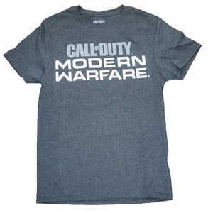 Call of Duty Modern Warfare Logo Gray Graphic T-Shirt
